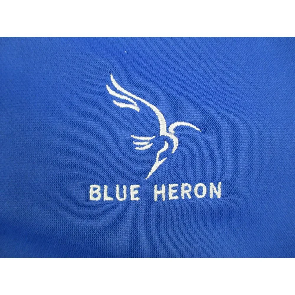 RLX Ralph Lauren Polo Shirt Mens Extra Large Blue Blue Heron‎ Golf Casual*